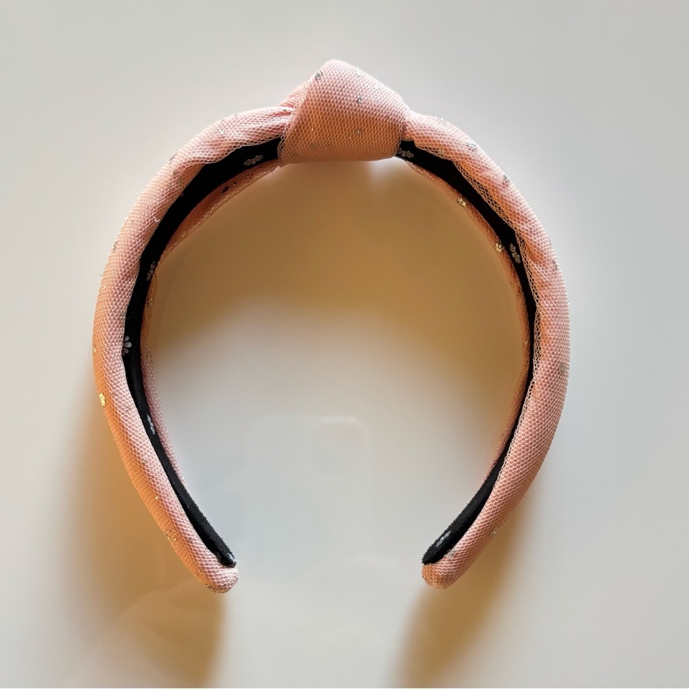 Lele Sadoughi Pink Knotted Kids Headband